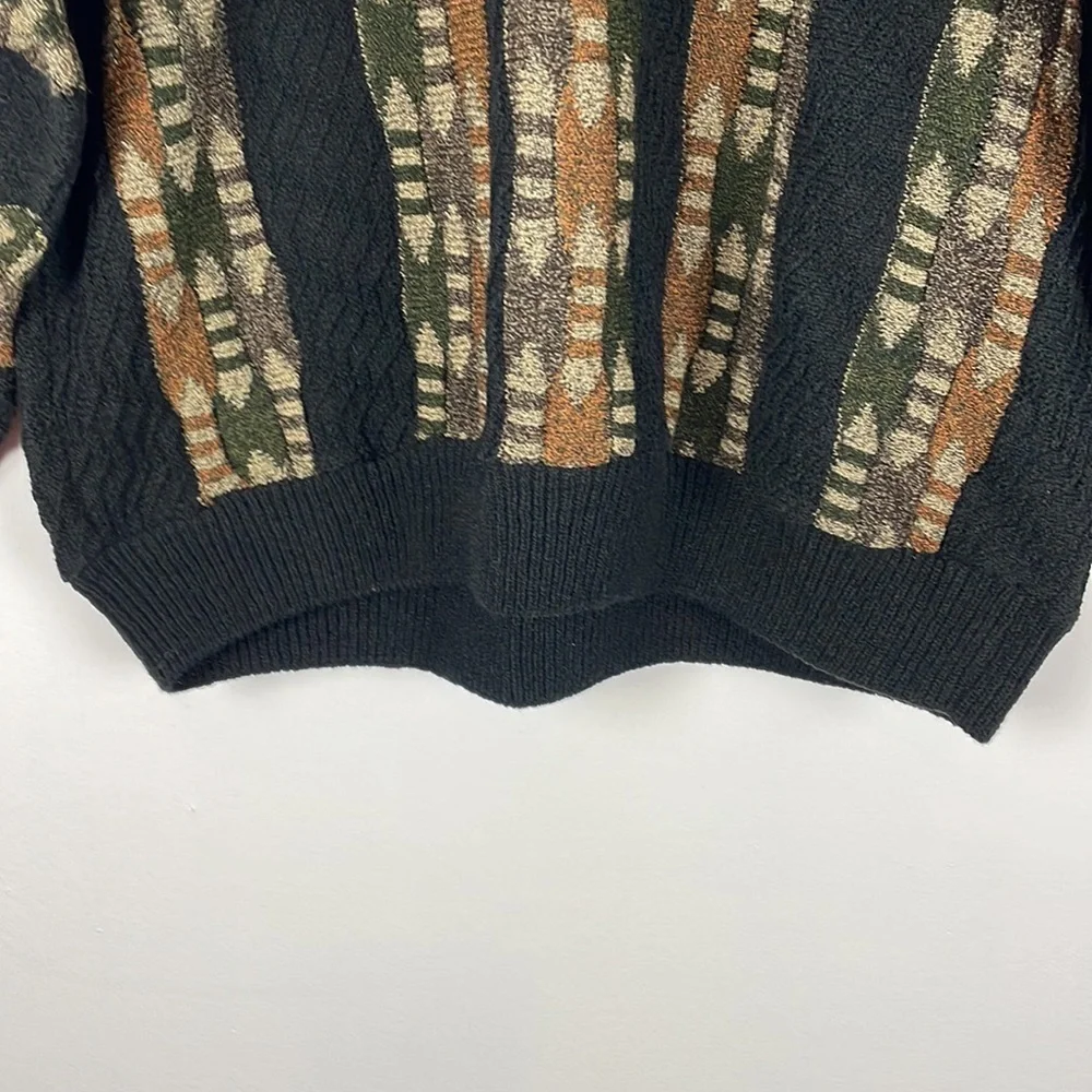 Protege Collection textured long sleeve vintage pullover multicolor sweater XL - Picture 2 of 5